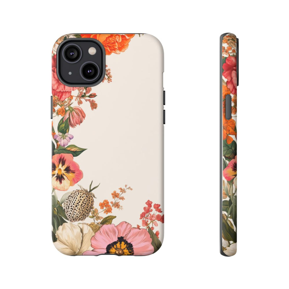 Vintage Botanische Bloemenrand