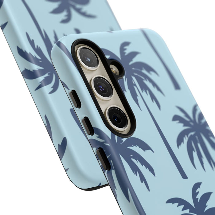 Blauw Palmbomenpatroon