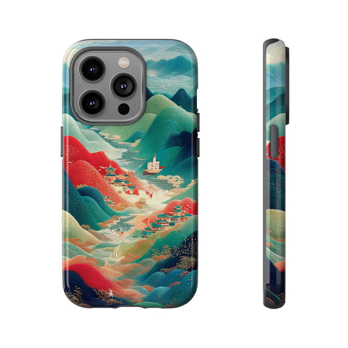 Kleurrijk Berglandschap met Illustratie