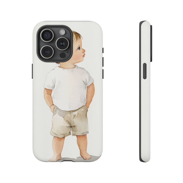 Minimalistische Waterverf Illustratie van Babyjongen