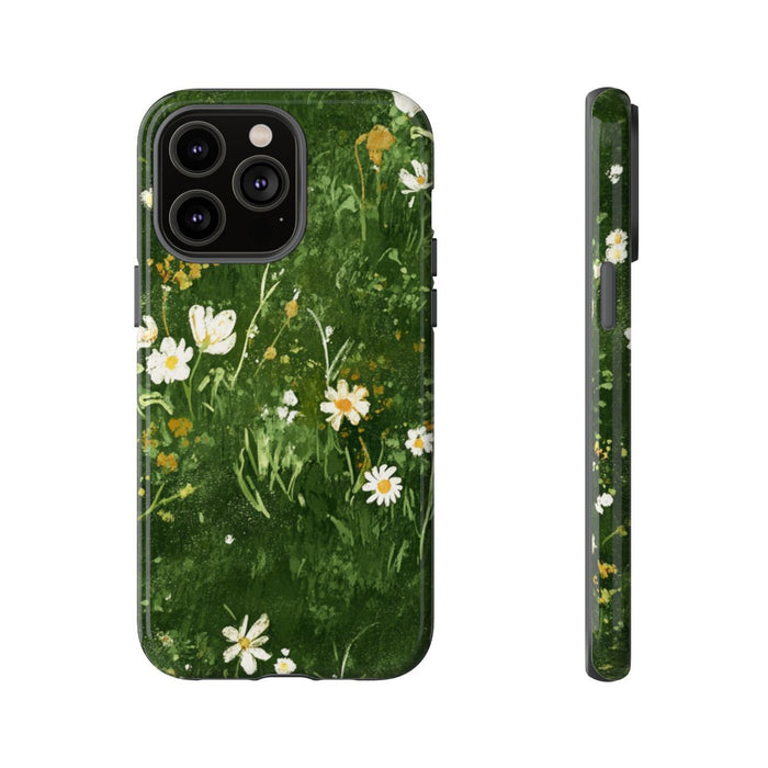Groene Weide met Witte Bloemen