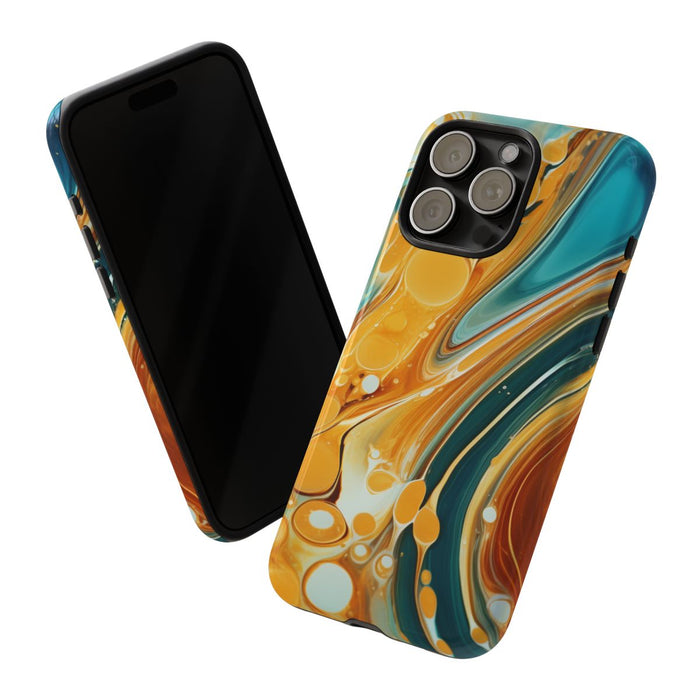 Turquoise en Honing Swirl Epoxy Patroon