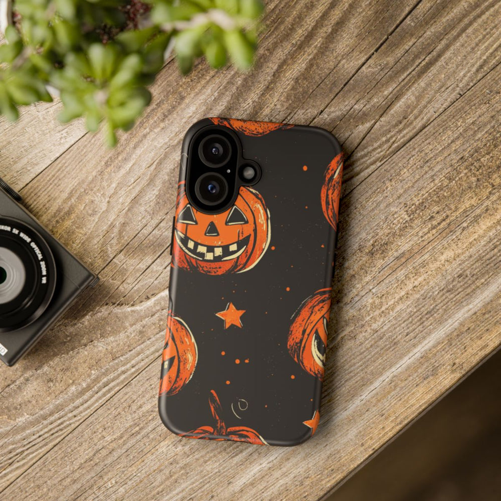 Grunge Halloween Pompoenenpatroon