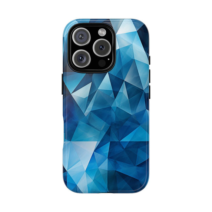 Blauw Geometrisch Driehoekenpatroon