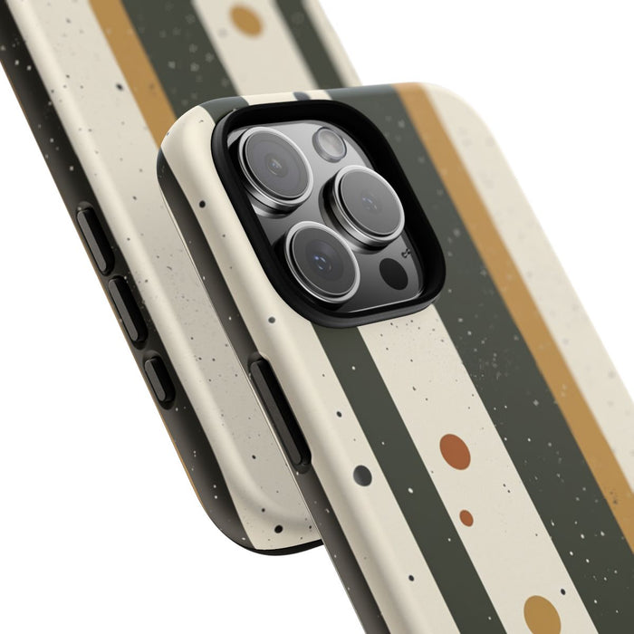 Retro Verticale Strepen en Stippenpatroon