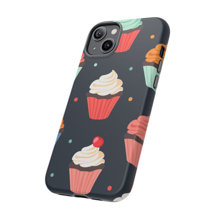 Vrolijk Cupcakepatroon in Kleurrijke Tint