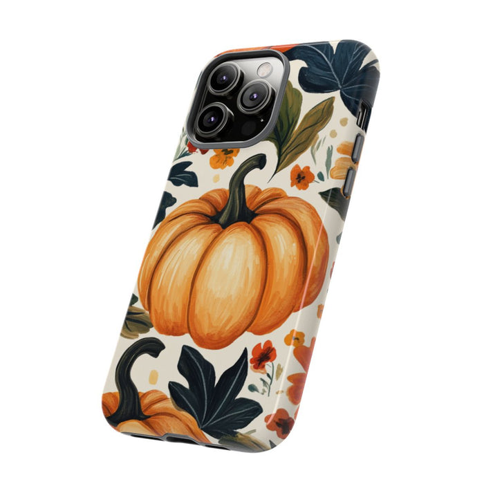 Herfst Pompoen en Bloemenpatroon
