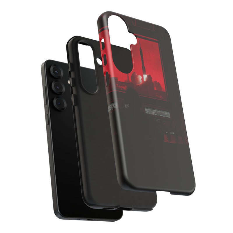 Raketlancering Controlekamer met Rode Verlichting