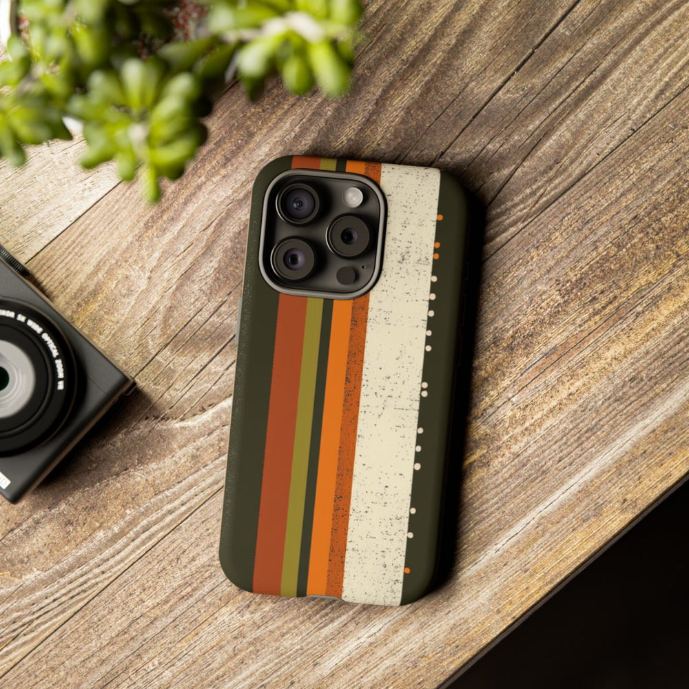 Retro Verticale Strepen en Stippenpatroon