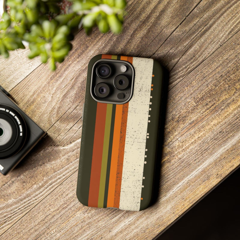 Retro Verticale Strepen en Stippenpatroon