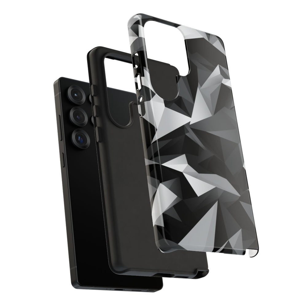 Zwart-Grijs Geometrisch Abstract Patroon