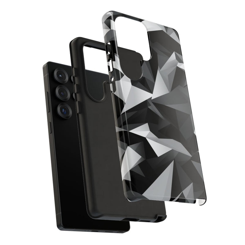 Zwart-Grijs Geometrisch Abstract Patroon
