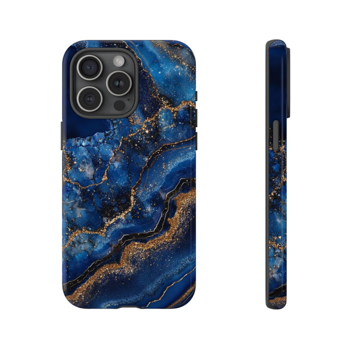 Blauw-Goud Geodepatroon