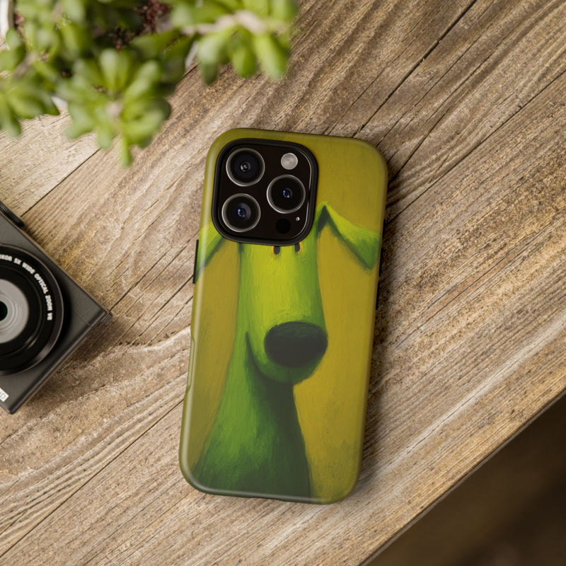 Groene Hond Mat Stevig Hoesje