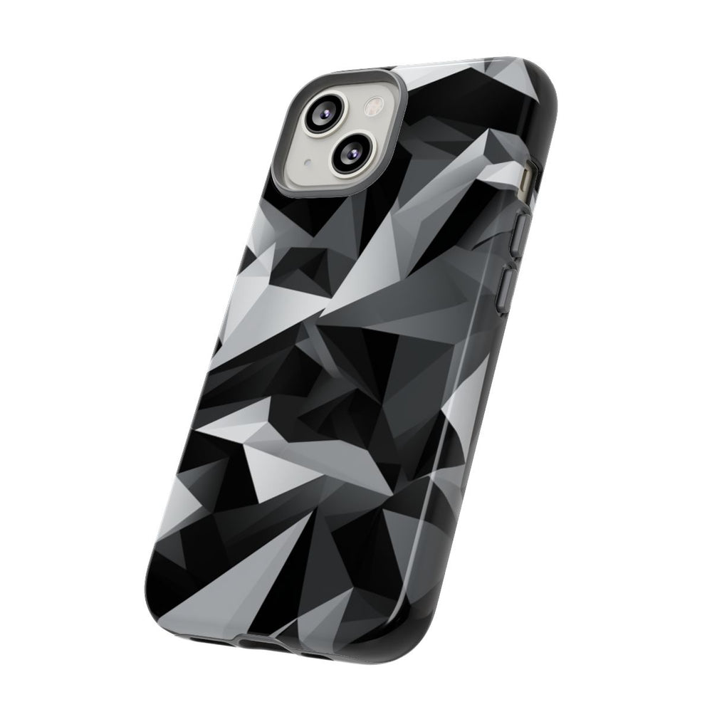 Zwart-Grijs Geometrisch Abstract Patroon