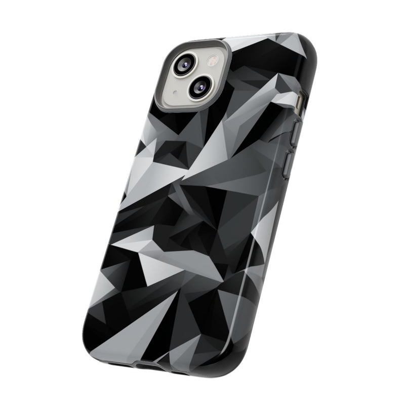 Zwart-Grijs Geometrisch Abstract Patroon