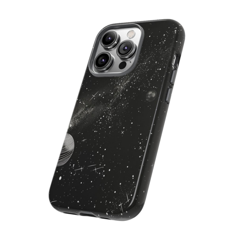 Monochrome Illustratie van het Zonnestelsel