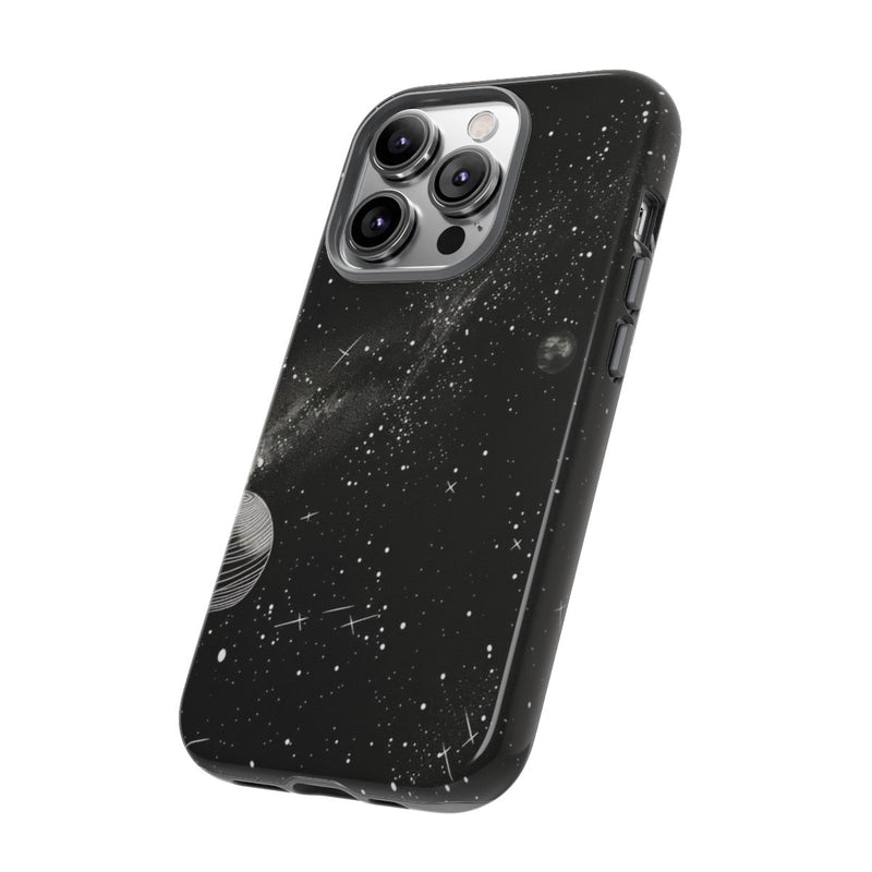 Monochrome Illustratie van het Zonnestelsel