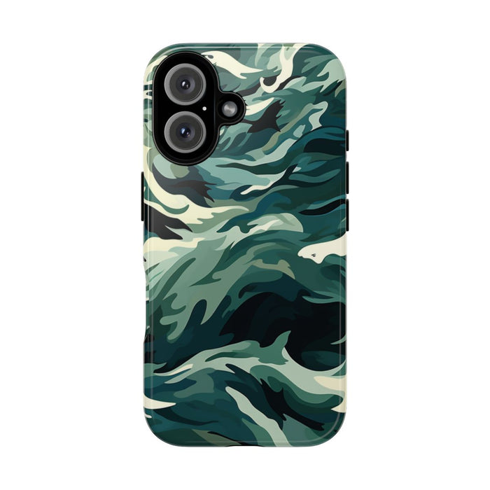 Abstracte Oceaangolven met Haaienpatroon