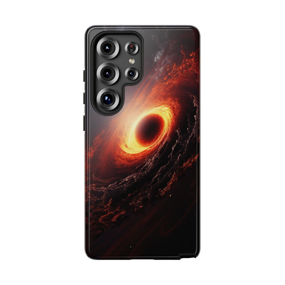 Vurige Zwarte Gat in de Ruimte