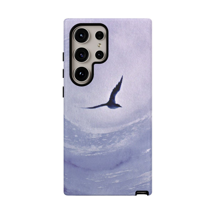 Vliegende Vogel in Indigo Werveling