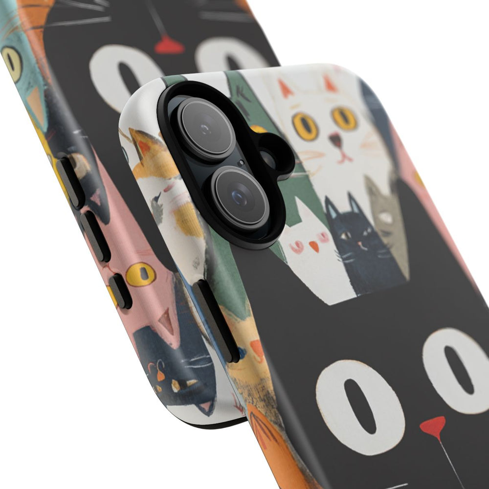 Vrolijke Cartoonkatten met Grote Zwarte Kat