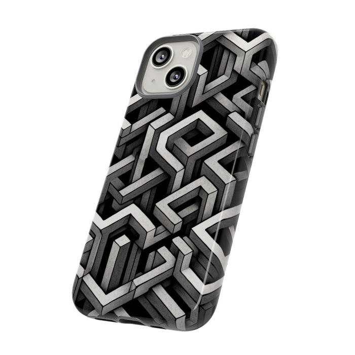 Monochrome Geometrisch Optisch Illusiepatroon