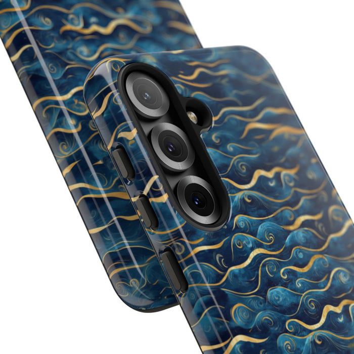 Blauw-Gouden Golfpatroon