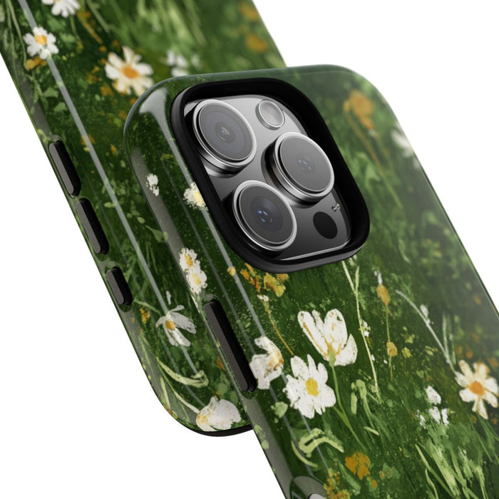 Groene Weide met Witte Bloemen