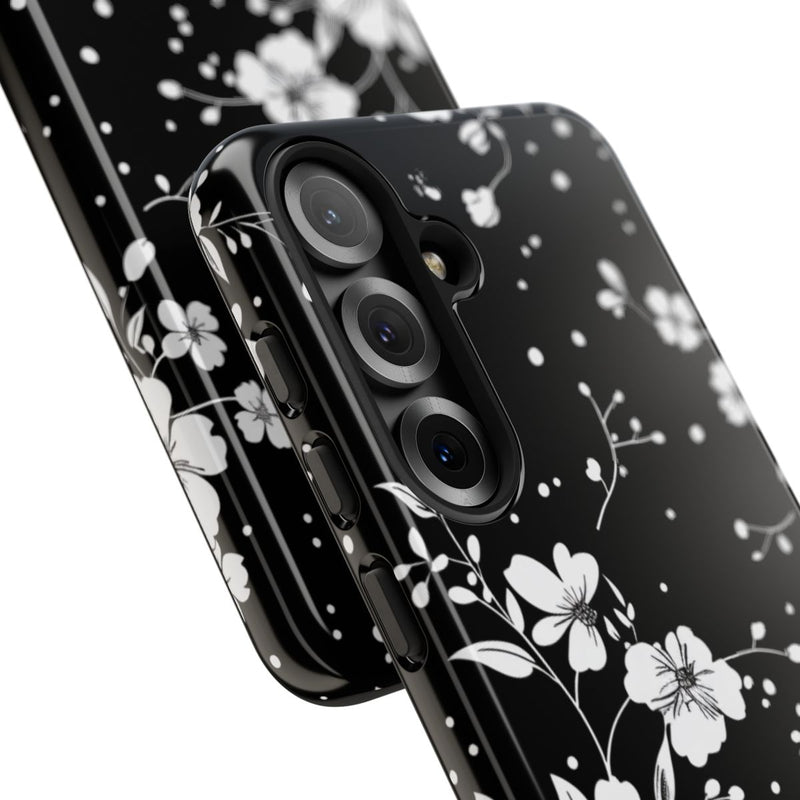 Zwart-Wit Bloemenpatroon