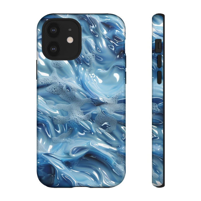 Blauw Abstract Golvend Patroon