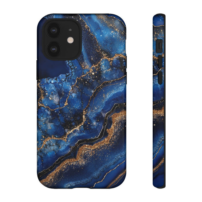 Blauw-Goud Geodepatroon