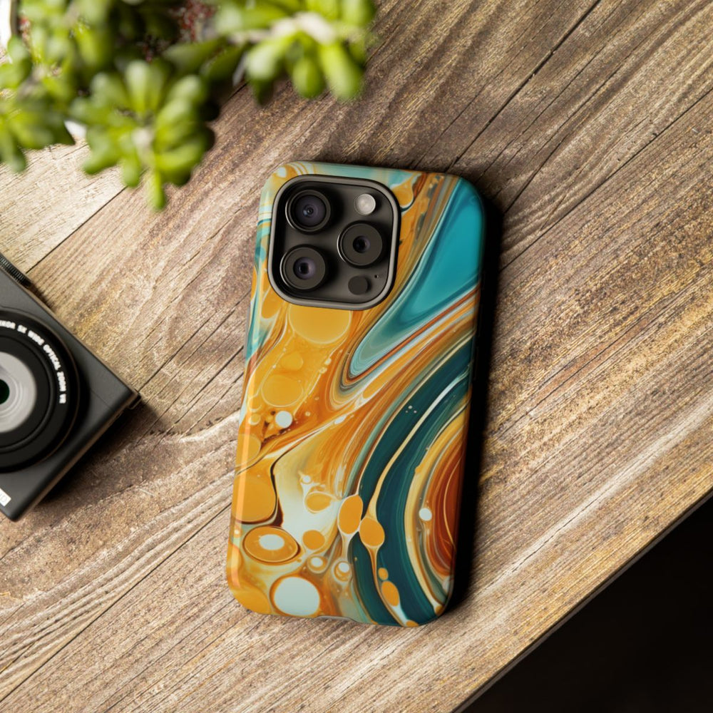 Turquoise en Honing Swirl Epoxy Patroon