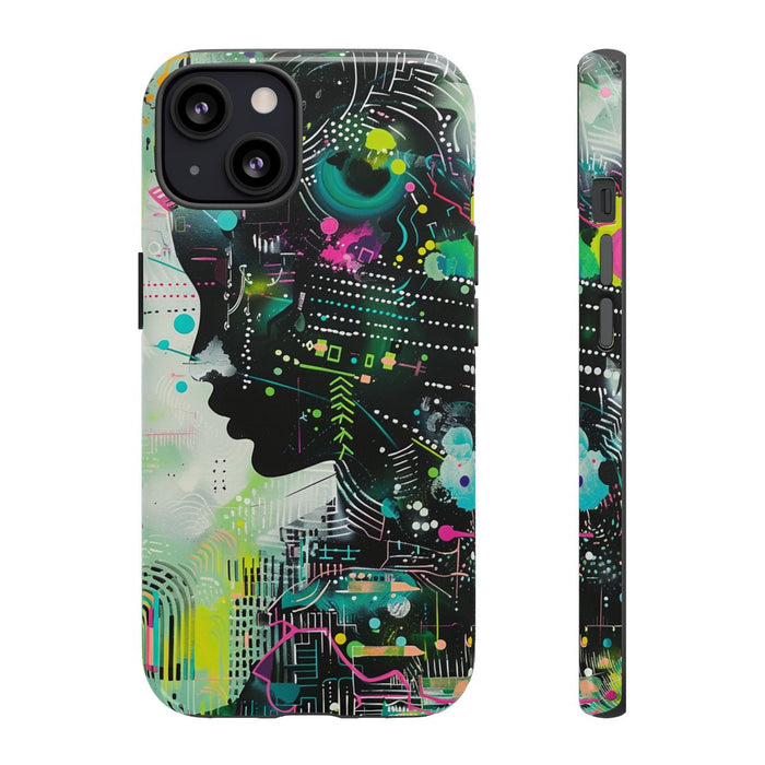 Abstract Neon Geometrisch Profiel