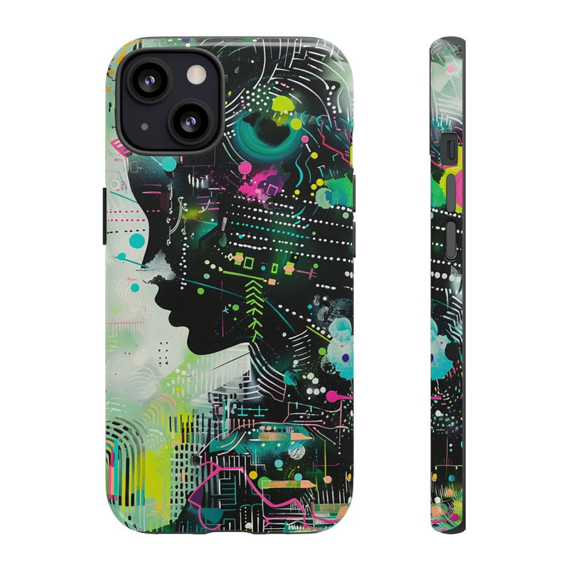 Abstract Neon Geometrisch Profiel