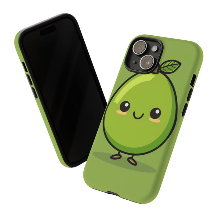 Schattige Groene Avocado in Cartoonstijl