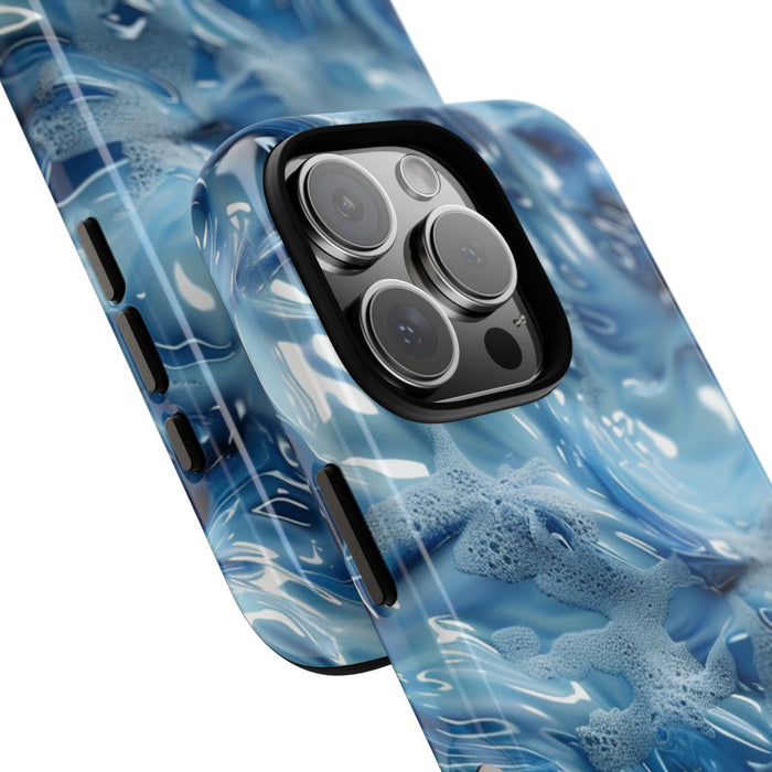 Blauw Abstract Golvend Patroon