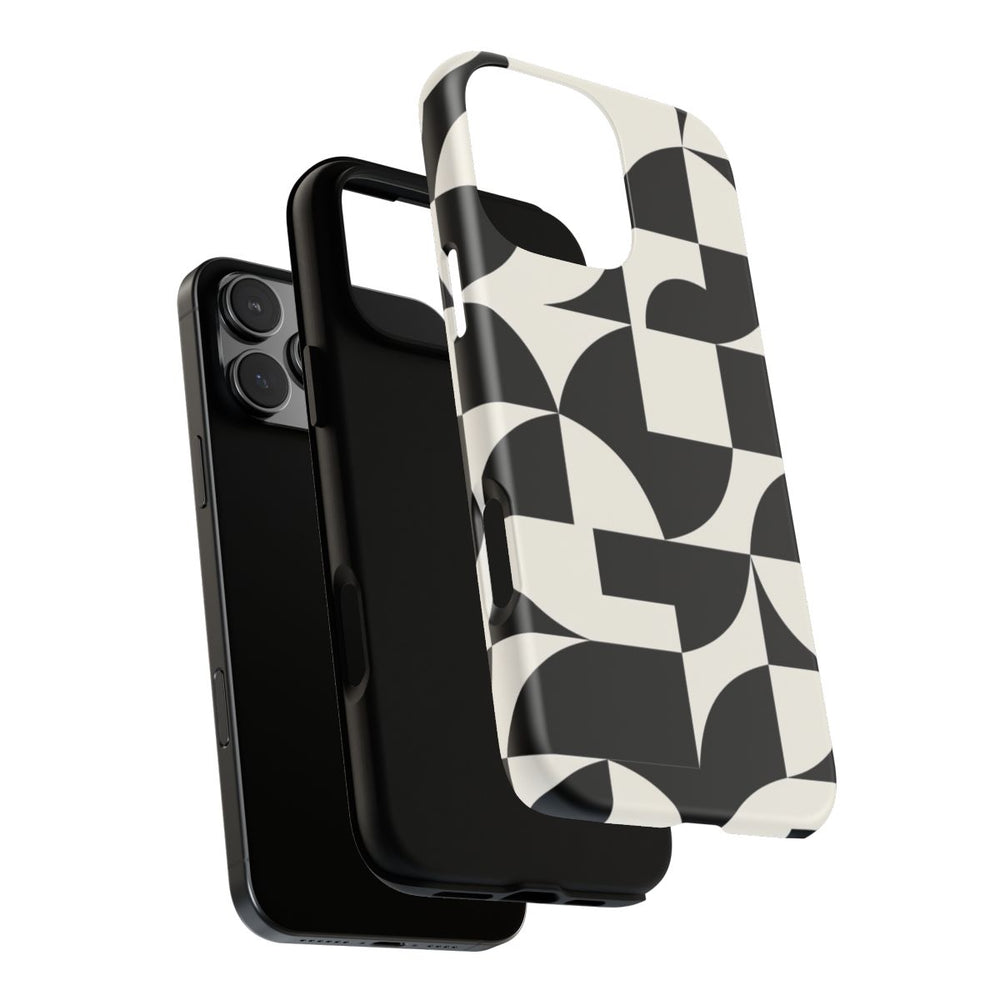 Zwart-Wit Geometrisch Abstract Patroon
