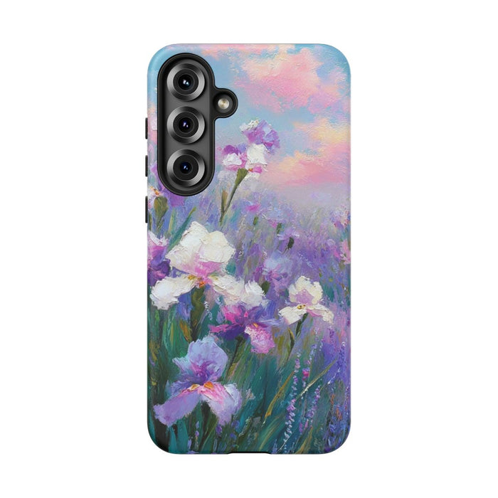 Pastelkleurige Irisbloemen Schildering