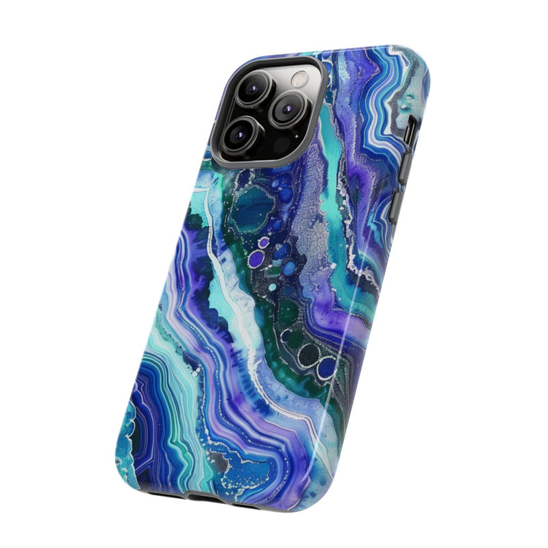 Blauw en Paars Geode-Wervelpatroon