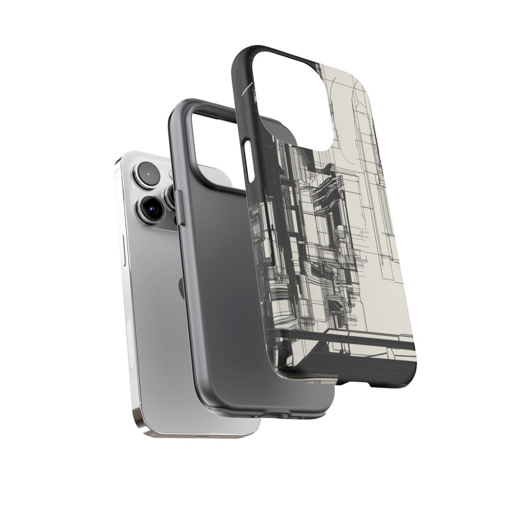 Abstracte Stedelijke Lijntekening