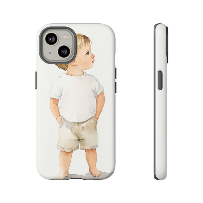 Minimalistische Waterverf Illustratie van Babyjongen