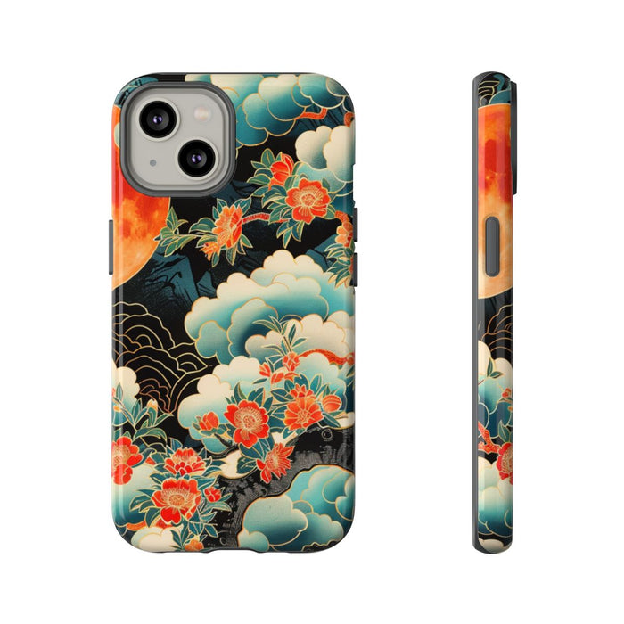 Sfeervolle Bloemrijke Maannacht met Wolken