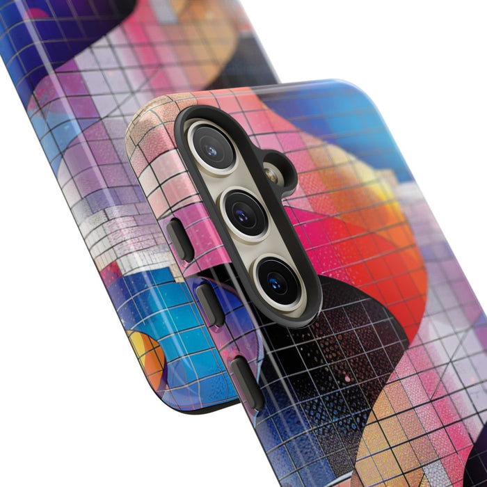 Kleurrijke Abstracte Spiraaltrap met Mozaïekpatroon