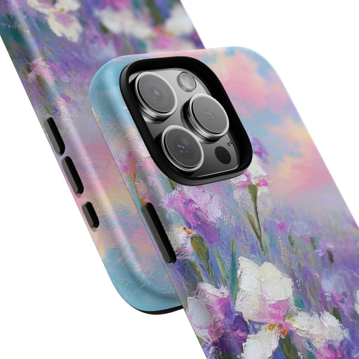 Pastelkleurige Irisbloemen Schildering