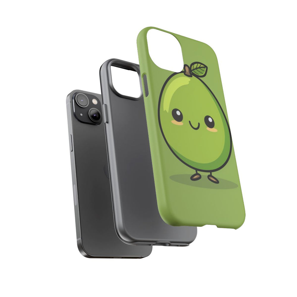 Schattige Groene Avocado in Cartoonstijl