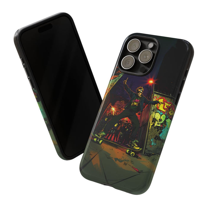 Skateboardtruc in de Nacht met Graffiti