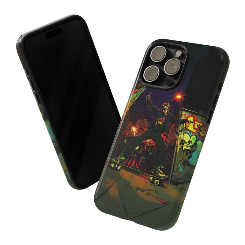 Skateboardtruc in de Nacht met Graffiti