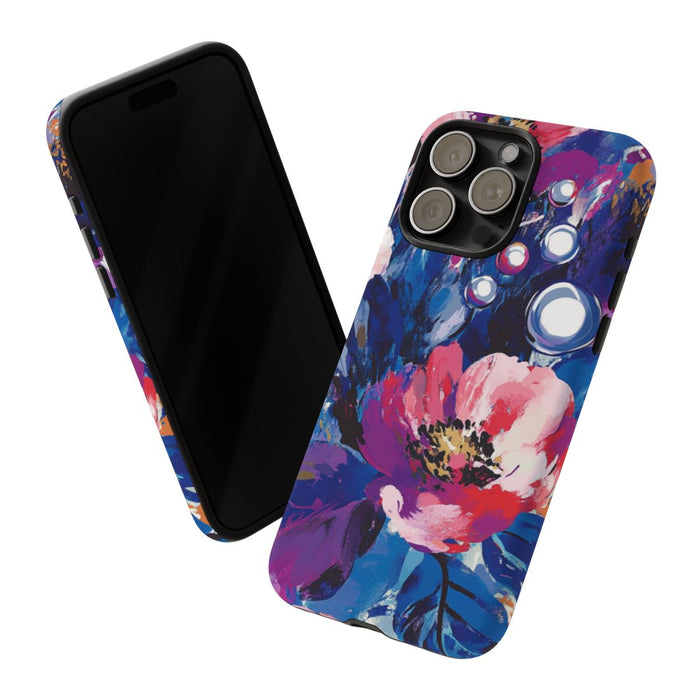 Kleurrijk Abstract Bloemenpatroon met Parelaccenten