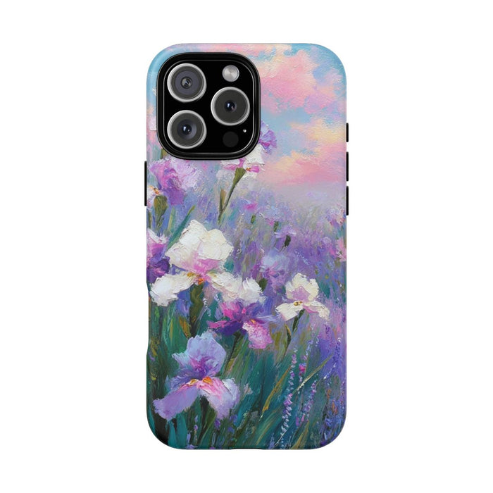 Pastelkleurige Irisbloemen Schildering